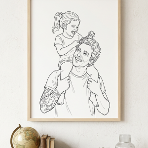 Custom Line Art portrait